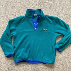 L.L. Bean Teal Fleece with Blue Details